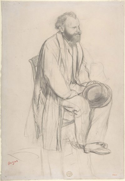 Studie voor een portret van Manet door Edgar Degas